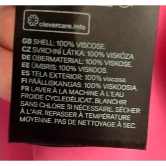 NWT H&M Fuschia Pink One Shoulder Ruffled Hi-Low Dress Women's - Size 10 - Picture 10 of 10